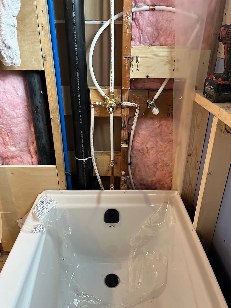 PEX repipe roughed in by Anderson Plumbing and Gas Fitting in Kelowna