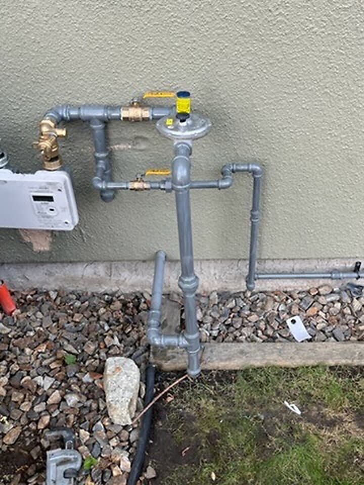 Gas furnace connection work by Anderson Plumbing and Gas Fitting in Kelowna
